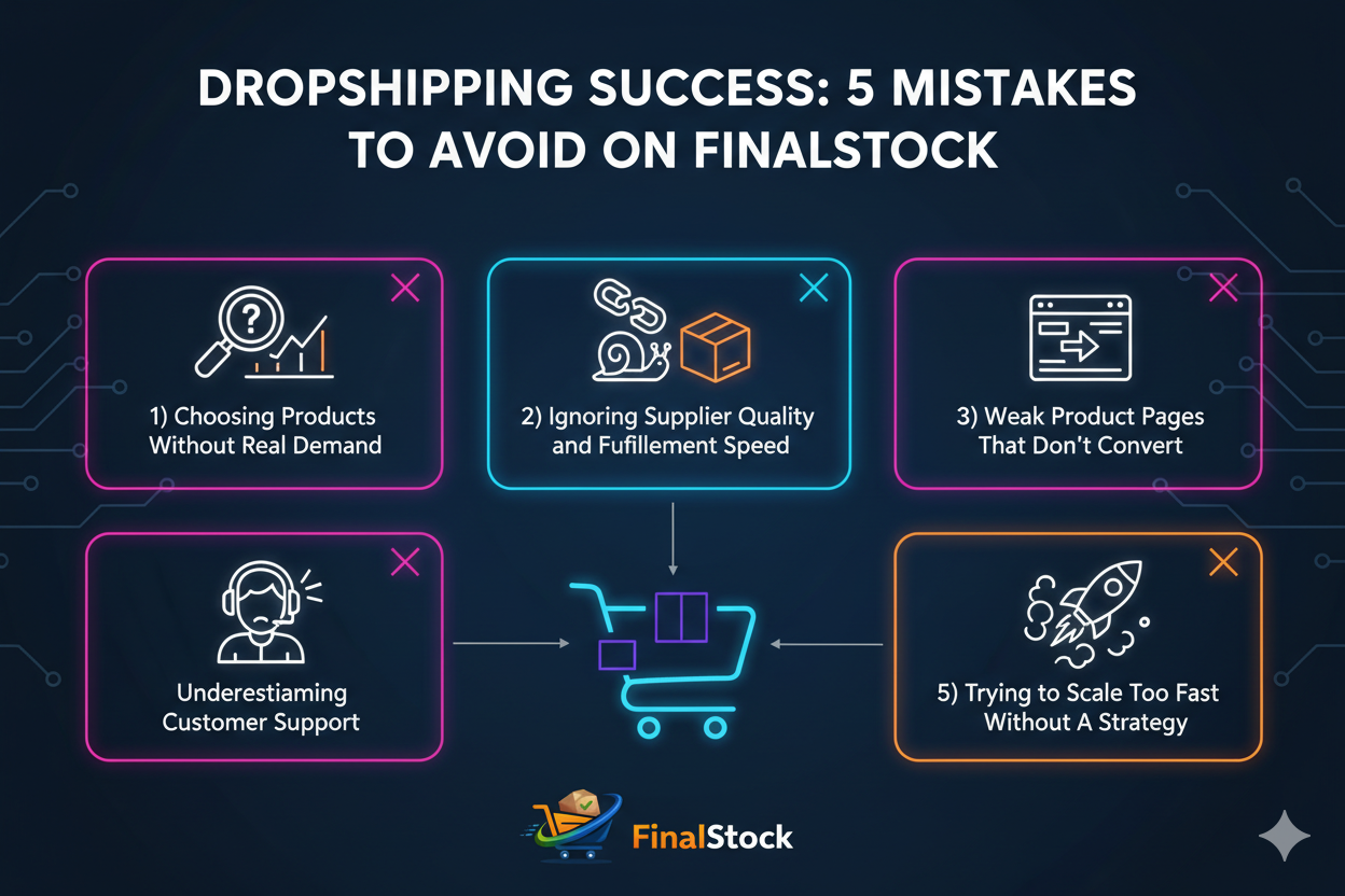 Drop shipping Success: 5 Mistakes to Avoid on Final Stock