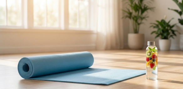 Yoga Mat & Infused Water for Wellness - Final Stock