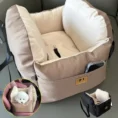 Buy Dog Car Seat with Safety Belt | Washable Pet Travel Cushion
