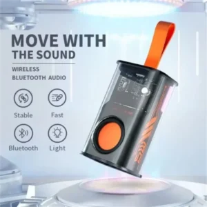 K08 Pro Bluetooth Speaker with LED Lights & IPX5 Waterproof