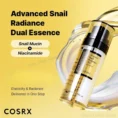 Advanced snail radiance essence being applied to skin for glass skin effect