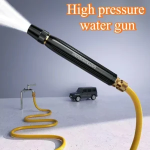 High pressure car wash gun with adjustable spray nozzle for garden hose