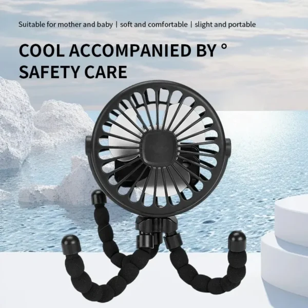3-in-1 Octopus Fan – Portable Stroller Fan 3-in-1 Octopus Fan – Portable Stroller Fan with USB Charger & Phone Holder