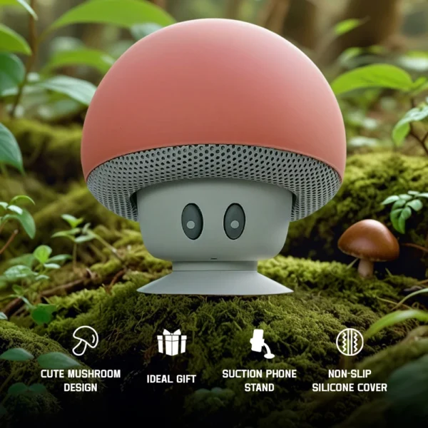 Mushroom Bluetooth Speaker | IPX5 Waterproof with Suction | Final Stock
