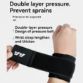 Adjustable sports wrist stabilizer with compression bandage for fitness training