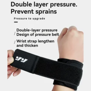 Adjustable sports wrist stabilizer with compression bandage for fitness training