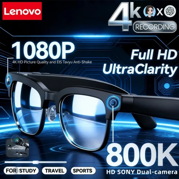 lenovo-ai-smart-glasses Lenovo AI Smart Glasses with 100MP Camera & ChatGPT | Final Stock