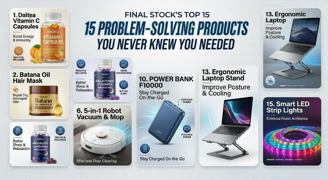 15 problem-solving products from Final Stock. Vitamin C, hair repair, robot vacuums & more affordable upgrades for a smarter life.